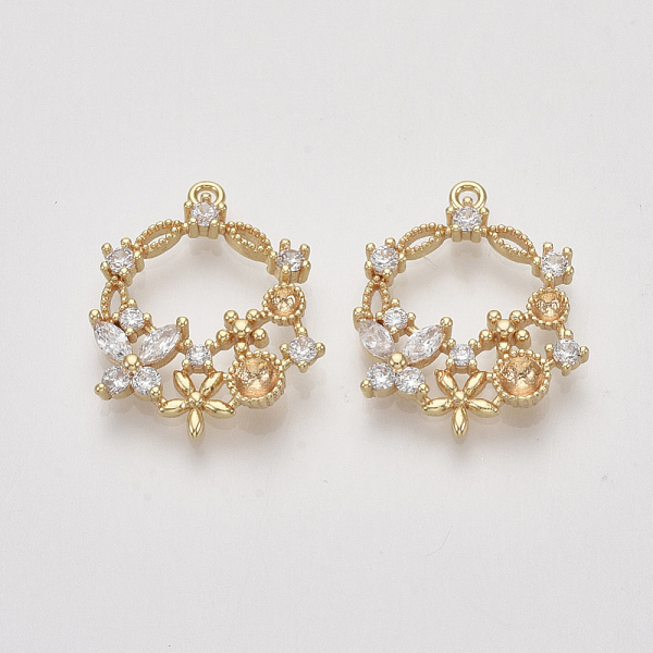 PandaHall Brass Micro Pave Cubic Zirconia Pendants Rhinestone Settings, Flower, Clear, Nickel Free, Real 18K Gold Plated, Fit for 2~3mm...
PandaHall Brass Micro Pave Cubic Zirconia Pendants Rhinestone Settings, Flower, Clear, Nickel Free, Real 18K Gold Plated, Fit for 2~3mm...