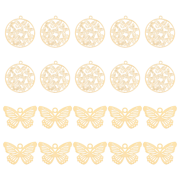 PandaHall UNICRAFTALE 40Pcs 2 Styles Golden Filigree Pendants 201 Stainless Steel Etched Butterfly Pendants Flat Round Filigree Charms...
PandaHall UNICRAFTALE 40Pcs 2 Styles Golden Filigree Pendants 201 Stainless Steel Etched Butterfly Pendants Flat Round Filigree Charms...