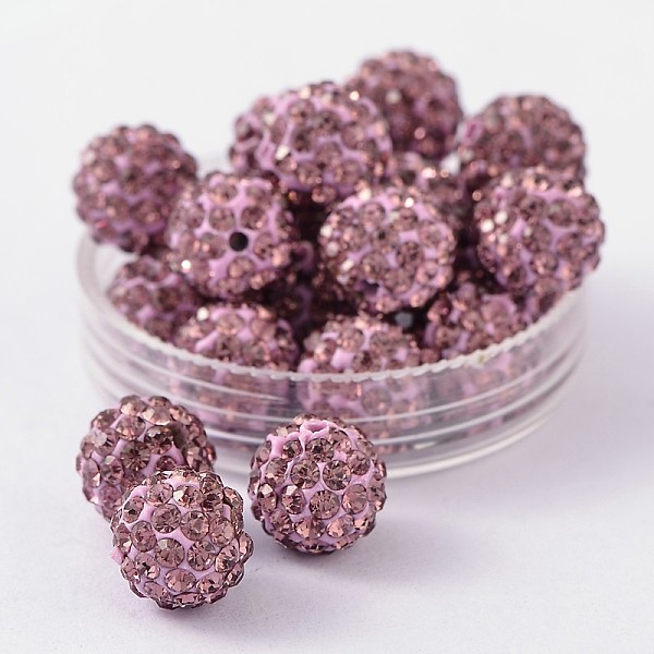 PandaHall Polymer Clay Rhinestone Beads, Grade A, Round, PP15, Light Amethyst, 10mm, Hole: 1.8~2mm, 6 Rows Rhinestone, PP15(2.1~2.2mm)..., Purple
PandaHall Polymer Clay Rhinestone Beads, Grade A, Round, PP15, Light Amethyst, 10mm, Hole: 1.8~2mm, 6 Rows Rhinestone, PP15(2.1~2.2mm)..., Purple