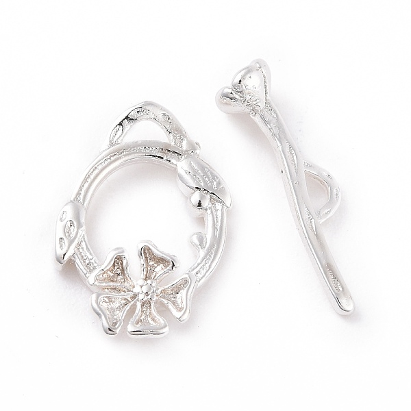 PandaHall Eco-friendly Brass Toggle Clasps, Cadmium Free & Lead Free, Long-Lasting Plated, Ring with Flower, 925 Sterling Silver Plated...
PandaHall Eco-friendly Brass Toggle Clasps, Cadmium Free & Lead Free, Long-Lasting Plated, Ring with Flower, 925 Sterling Silver Plated...
