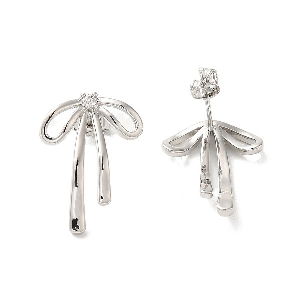 PandaHall Brass with Cubic Zirconia Stud Earrings for Women, Bowknot, Platinum, 22x16mm Cubic Zirconia Bowknot Clear
PandaHall Brass with Cubic Zirconia Stud Earrings for Women, Bowknot, Platinum, 22x16mm Cubic Zirconia Bowknot Clear
