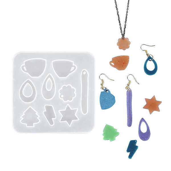 PandaHall Silicone Molds, Cabochon & Pendants Resin Casting Molds, For UV Resin, Epoxy Resin Jewelry Making, Mixed Shapes, White, 87x85x4mm...
PandaHall Silicone Molds, Cabochon & Pendants Resin Casting Molds, For UV Resin, Epoxy Resin Jewelry Making, Mixed Shapes, White, 87x85x4mm...