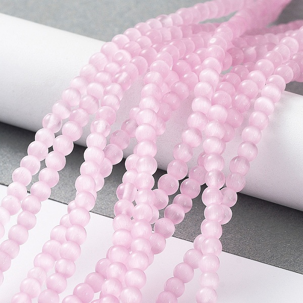 PandaHall Cat Eye Beads Strands, Round, Pearl Pink, 4mm, Hole: 0.7mm, about 100~105pcs/strand, 14.37~14.69 inch(36.5~37.3cm) Glass Round
PandaHall Cat Eye Beads Strands, Round, Pearl Pink, 4mm, Hole: 0.7mm, about 100~105pcs/strand, 14.37~14.69 inch(36.5~37.3cm) Glass Round