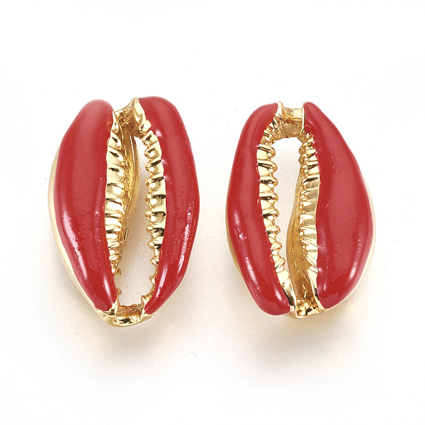 PandaHall Alloy Beads, with Enamel, Shell, Real 18K Gold Plated, Red, 19~20x12~12.5x6mm Alloy+Enamel Shell Shape Red
PandaHall Alloy Beads, with Enamel, Shell, Real 18K Gold Plated, Red, 19~20x12~12.5x6mm Alloy+Enamel Shell Shape Red