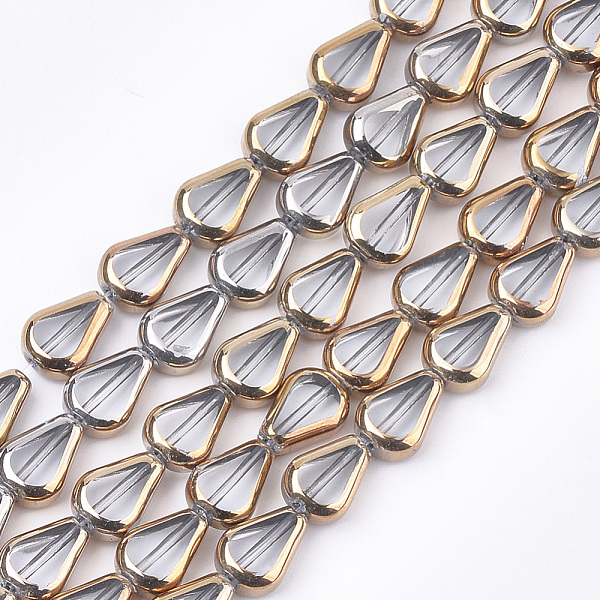 PandaHall Electroplate Glass Beads Strands, Edge Plated, Melon Seeds, Clear, 11x8x4.5mm, Hole: 1mm, about 30pcs/strand, 12.7 inch Glass Food...
PandaHall Electroplate Glass Beads Strands, Edge Plated, Melon Seeds, Clear, 11x8x4.5mm, Hole: 1mm, about 30pcs/strand, 12.7 inch Glass Food...