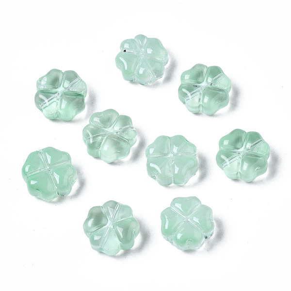 PandaHall Transparent Spray Painted Glass Beads, Clover, Aquamarine, 10x10x5mm, Hole: 1mm Glass Clover Green
PandaHall Transparent Spray Painted Glass Beads, Clover, Aquamarine, 10x10x5mm, Hole: 1mm Glass Clover Green