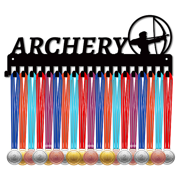 PandaHall Iron Medal Holder Frame, Medals Display Hanger Rack, 20 Hooks, with Screws, Arrows Pattern, 145x400mm, Hole: 5mm Iron Arrow
PandaHall Iron Medal Holder Frame, Medals Display Hanger Rack, 20 Hooks, with Screws, Arrows Pattern, 145x400mm, Hole: 5mm Iron Arrow