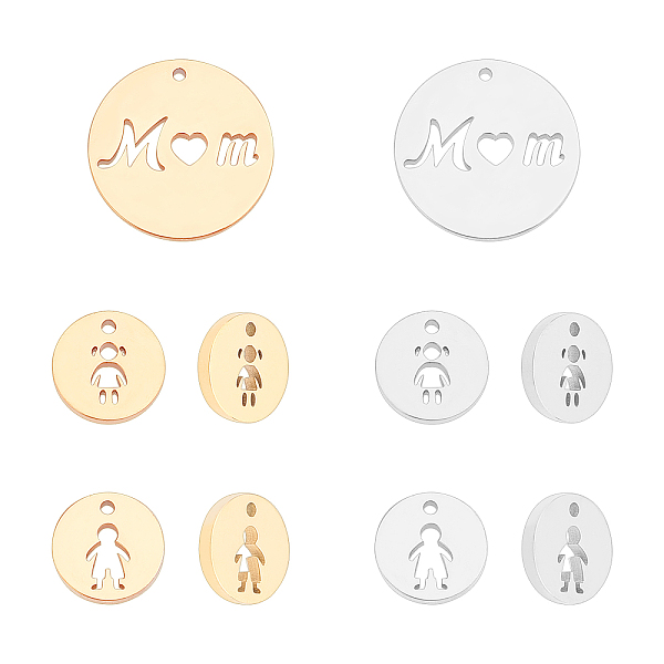 PandaHall Unicraftale 12Pcs 6 Style 304 Stainless Steel Charms, Flat Round, Mixed Color, 12x1.4mm, Hole: 2mm 304 Stainless Steel Flat Round
PandaHall Unicraftale 12Pcs 6 Style 304 Stainless Steel Charms, Flat Round, Mixed Color, 12x1.4mm, Hole: 2mm 304 Stainless Steel Flat Round