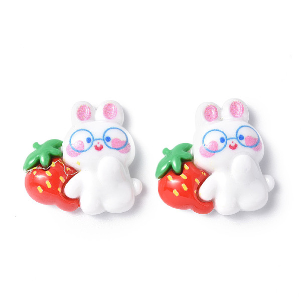 PandaHall Opaque Resin Cabochons, Animal with Strawberry, Rabbit Pattern, 28x28x9mm Resin Rabbit
PandaHall Opaque Resin Cabochons, Animal with Strawberry, Rabbit Pattern, 28x28x9mm Resin Rabbit