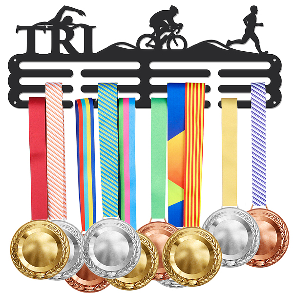 PandaHall Iron Medal Hanger Holder Display Wall Rack, 3-Line, with Screws, Black, Triathlon, Sports, 400x150mm Iron Sports Black
PandaHall Iron Medal Hanger Holder Display Wall Rack, 3-Line, with Screws, Black, Triathlon, Sports, 400x150mm Iron Sports Black