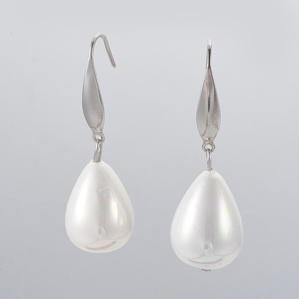 PandaHall Teardrop Shell Pearl Bead Dangle Earrings, with 304 Stainless Steel Finding and Brass Finding, 43mm, Pin: 0.7mm Shell
PandaHall Teardrop Shell Pearl Bead Dangle Earrings, with 304 Stainless Steel Finding and Brass Finding, 43mm, Pin: 0.7mm Shell