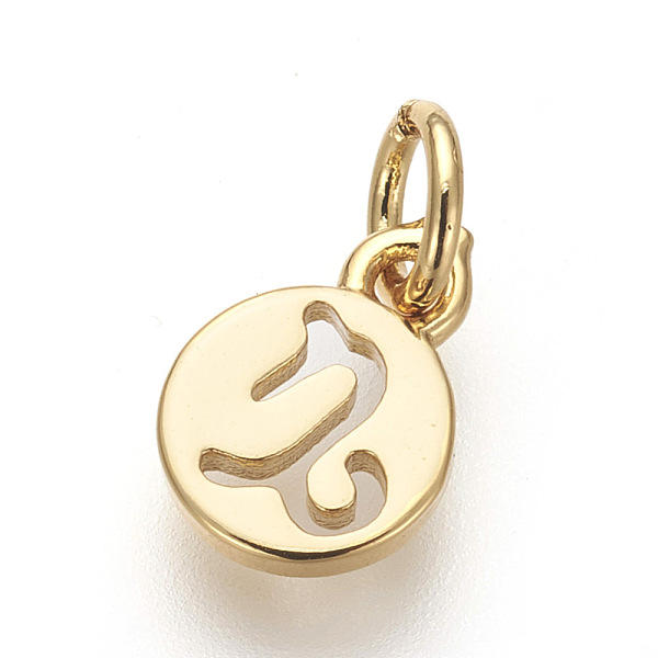 PandaHall Brass Charms, Lead Free & Cadmium Free, Flat Round with Constellations, Golden, Capricorn, 9.5x7x1mm, Hole: 3mm Brass Capricorn
PandaHall Brass Charms, Lead Free & Cadmium Free, Flat Round with Constellations, Golden, Capricorn, 9.5x7x1mm, Hole: 3mm Brass Capricorn