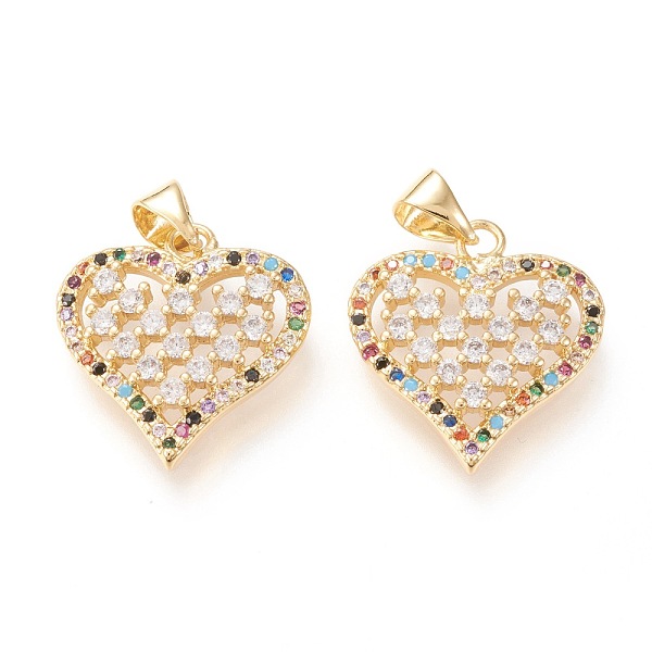 PandaHall Brass Micro Pave Clear Cubic Zirconia Pendants, Long-Lasting Plated, Heart, Colorful, Golden, 23x18x3mm, Hole: 5x4mm Brass+Cubic...
PandaHall Brass Micro Pave Clear Cubic Zirconia Pendants, Long-Lasting Plated, Heart, Colorful, Golden, 23x18x3mm, Hole: 5x4mm Brass+Cubic...