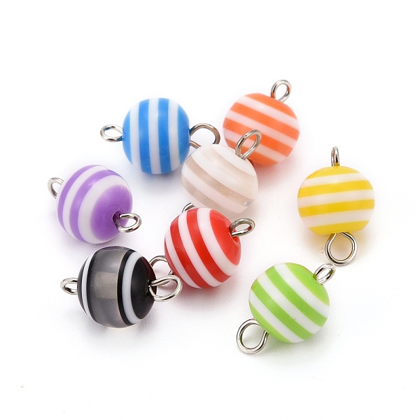 PandaHall Stripe Resin Links Connectors, with Brass Findings, Round, Mixed Color, Platinum, 16.5x9.5mm, Hole: 1.5~3mm Resin Round Multicolor
PandaHall Stripe Resin Links Connectors, with Brass Findings, Round, Mixed Color, Platinum, 16.5x9.5mm, Hole: 1.5~3mm Resin Round Multicolor
