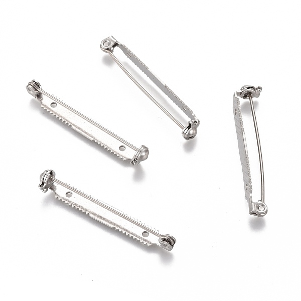 PandaHall 304 Stainless Steel Brooch Pin Back Bar Findings, Stainless Steel Color, 38x5x6mm, Pin: 0.8mm 304 Stainless Steel
PandaHall 304 Stainless Steel Brooch Pin Back Bar Findings, Stainless Steel Color, 38x5x6mm, Pin: 0.8mm 304 Stainless Steel