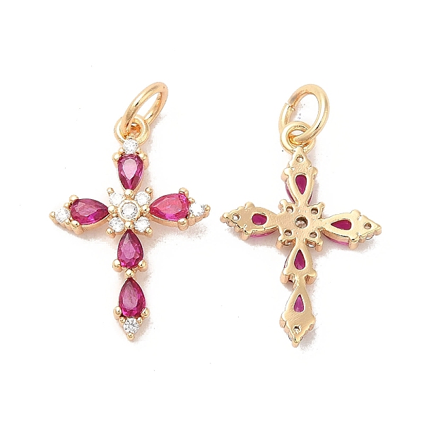 PandaHall Brass Glass Pendants, Cross Charms, Real 18K Gold Plated, 18x12x2mm, Hole: 3.2mm Brass+Glass Cross Pink
PandaHall Brass Glass Pendants, Cross Charms, Real 18K Gold Plated, 18x12x2mm, Hole: 3.2mm Brass+Glass Cross Pink