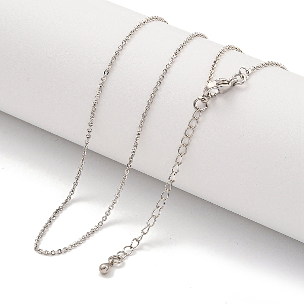 PandaHall Brass Cable Chain Necklaces for Women, Platinum, 17.87 inch(454mm) Brass
PandaHall Brass Cable Chain Necklaces for Women, Platinum, 17.87 inch(454mm) Brass