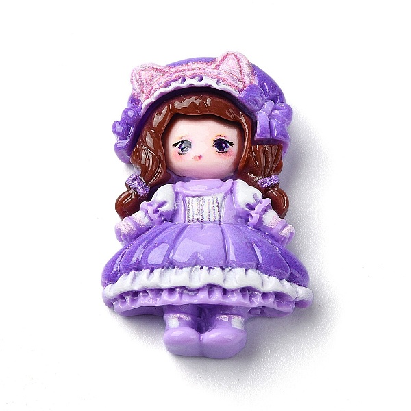 PandaHall Cartoon Girls Opaque Resin Decoden Cabochons, Doll, Medium Purple, 33x22x8mm Resin Doll
PandaHall Cartoon Girls Opaque Resin Decoden Cabochons, Doll, Medium Purple, 33x22x8mm Resin Doll