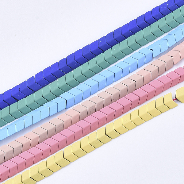 PandaHall Spray Painted Non-magnetic Synthetic Hematite Beads Strands, Arrow/Chevron, Mixed Color, 5x6x3mm, Hole: 0.8mm, about 106pcs/strand..., Multicolor
PandaHall Spray Painted Non-magnetic Synthetic Hematite Beads Strands, Arrow/Chevron, Mixed Color, 5x6x3mm, Hole: 0.8mm, about 106pcs/strand..., Multicolor
