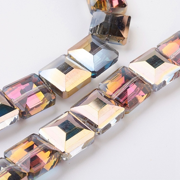 PandaHall Electroplate Crystal Glass Square Beads Strands, Faceted, Rainbow Color Plated, Purple, 13x13x8mm, Hole: 1mm, about 25pcs/strand...
PandaHall Electroplate Crystal Glass Square Beads Strands, Faceted, Rainbow Color Plated, Purple, 13x13x8mm, Hole: 1mm, about 25pcs/strand...