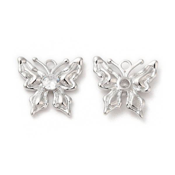 PandaHall Brass with Glass Charms, Butterfly Charm, Real Platinum Plated, 13x14x3mm, Hole: 1.4mm Brass+Glass Butterfly Clear
PandaHall Brass with Glass Charms, Butterfly Charm, Real Platinum Plated, 13x14x3mm, Hole: 1.4mm Brass+Glass Butterfly Clear