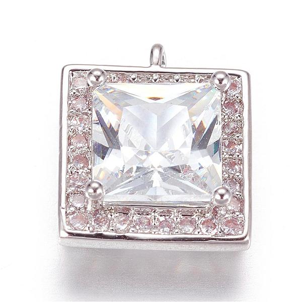 PandaHall Brass Micro Pave Cubic Zirconia Charms, Square, Platinum, 14x12x4.5mm, Hole: 1mm, 1x6mm Brass+Cubic Zirconia Square
PandaHall Brass Micro Pave Cubic Zirconia Charms, Square, Platinum, 14x12x4.5mm, Hole: 1mm, 1x6mm Brass+Cubic Zirconia Square