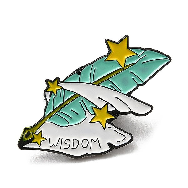 PandaHall Feather Enamel Pins, Black Alloy Badge for Women, Word Wisdom, 22x26x1.4mm Alloy+Enamel Feather
PandaHall Feather Enamel Pins, Black Alloy Badge for Women, Word Wisdom, 22x26x1.4mm Alloy+Enamel Feather