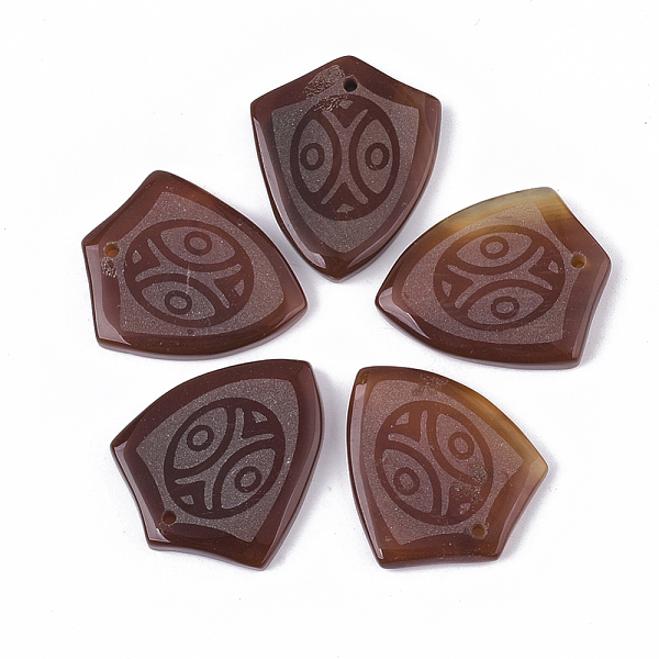 PandaHall Hand Painting Natural Agate Pendants, Dyed, Badge/Shield, 33~34x26~28x4.5~5.5mm, Hole: 1.6mm Natural Agate Others
PandaHall Hand Painting Natural Agate Pendants, Dyed, Badge/Shield, 33~34x26~28x4.5~5.5mm, Hole: 1.6mm Natural Agate Others