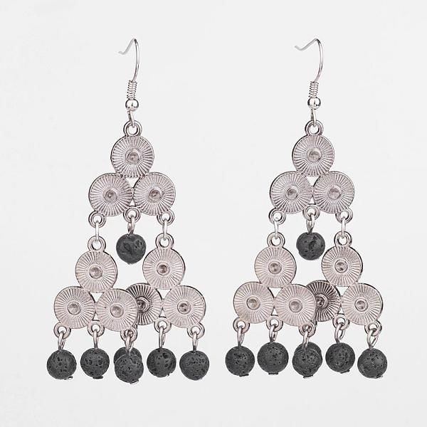 PandaHall Natural Lava Rock Dangle Earrings, with Brass Ear Hook, 75mm, 58x38x6.5mm, Pin: 0.6mm Lava Rock
PandaHall Natural Lava Rock Dangle Earrings, with Brass Ear Hook, 75mm, 58x38x6.5mm, Pin: 0.6mm Lava Rock