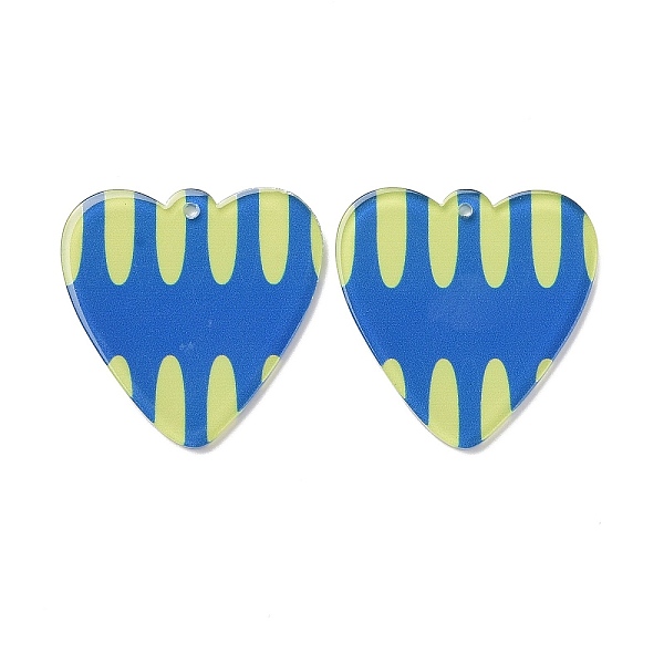 PandaHall Transparent Printed Acrylic Pendants, Heart with Oval Pattern, Blue, 40x40x3mm, Hole: 1.8mm Acrylic Heart Blue
PandaHall Transparent Printed Acrylic Pendants, Heart with Oval Pattern, Blue, 40x40x3mm, Hole: 1.8mm Acrylic Heart Blue