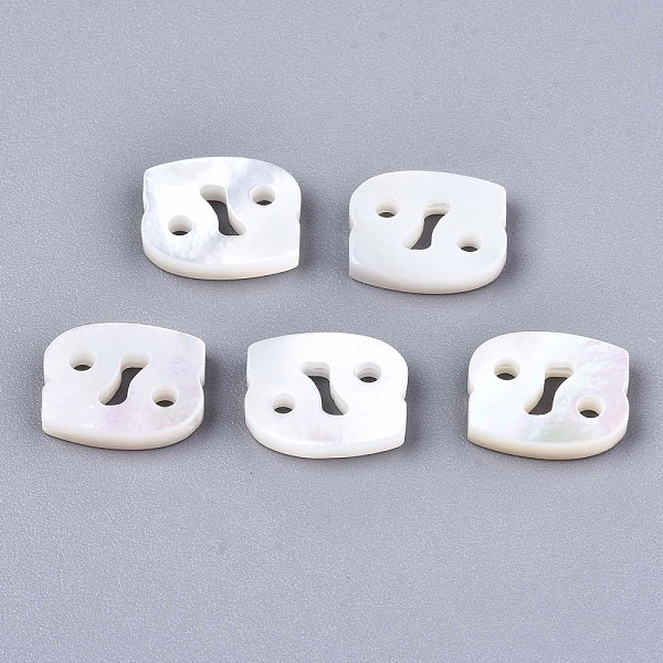 PandaHall Natural White Shell Beads, Mother of Pearl Shell Beads, Top Drilled Beads, Constellation/Zodiac Sign, Cancer, 9.5x11.5x2.5mm, Hole...
PandaHall Natural White Shell Beads, Mother of Pearl Shell Beads, Top Drilled Beads, Constellation/Zodiac Sign, Cancer, 9.5x11.5x2.5mm, Hole...