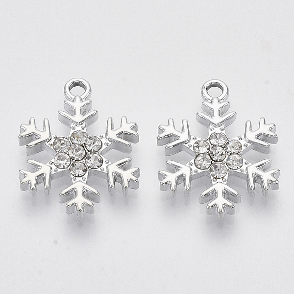PandaHall Alloy Pendants, with Crystal Rhinestones, Snowflake, Platinum, 22x17x3mm, Hole: 2mm Alloy+Rhinestone Snowflake Clear
PandaHall Alloy Pendants, with Crystal Rhinestones, Snowflake, Platinum, 22x17x3mm, Hole: 2mm Alloy+Rhinestone Snowflake Clear