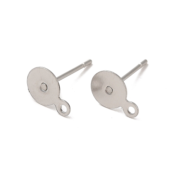 PandaHall 304 Stainless Steel Flat Round Blank Peg & Post Ear Studs Findings, with Loop, 12x6x8.5mm, Hole: 1mm, Pin: 0.63mm 304 Stainless...
PandaHall 304 Stainless Steel Flat Round Blank Peg & Post Ear Studs Findings, with Loop, 12x6x8.5mm, Hole: 1mm, Pin: 0.63mm 304 Stainless...