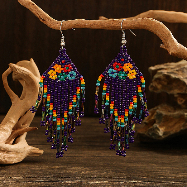 PandaHall Bohemian Style Handmade Earrings with Glass Beads and Tassels, Flower, for Women, Multi Colours Glass Others
PandaHall Bohemian Style Handmade Earrings with Glass Beads and Tassels, Flower, for Women, Multi Colours Glass Others