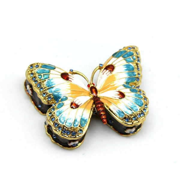 PandaHall Butterfly Alloy Enamel Jewelry Storage Box, with Magnetic Clasps, Home Decoration, Deep Sky Blue, 7.5x5.7x2.2cm Alloy Butterfly
PandaHall Butterfly Alloy Enamel Jewelry Storage Box, with Magnetic Clasps, Home Decoration, Deep Sky Blue, 7.5x5.7x2.2cm Alloy Butterfly