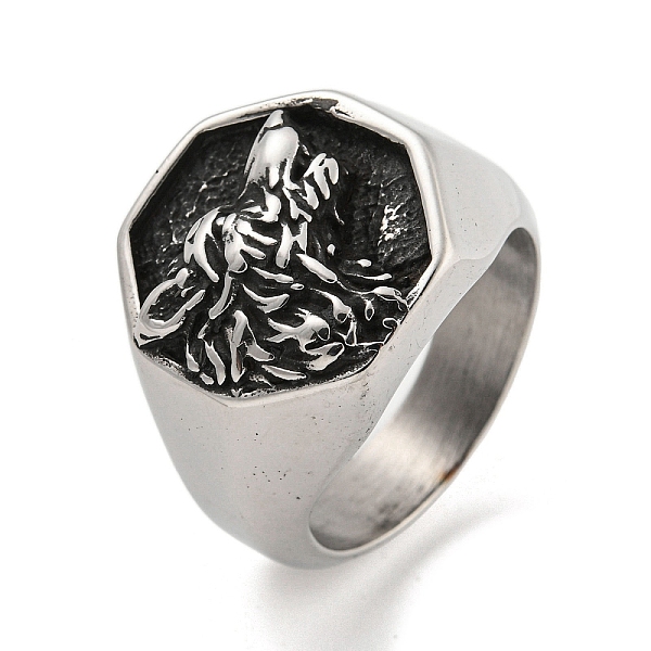 PandaHall 304 Stainless Steel Ring, Wolf, Inner Diameter: 19mm 304 Stainless Steel Wolf
PandaHall 304 Stainless Steel Ring, Wolf, Inner Diameter: 19mm 304 Stainless Steel Wolf