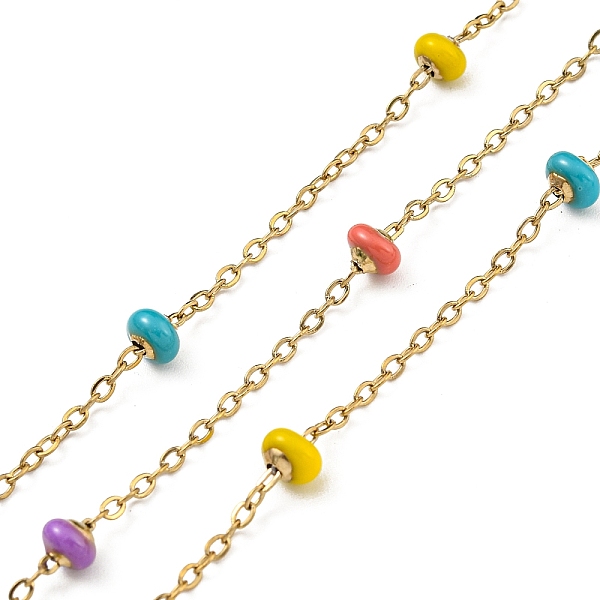 PandaHall 304 Stainless Steel Enamel Link Chains, Soldered, with Spool, Flat Round, Mixed Color, 2x1.5x0.5mm 304 Stainless Steel Multicolor
PandaHall 304 Stainless Steel Enamel Link Chains, Soldered, with Spool, Flat Round, Mixed Color, 2x1.5x0.5mm 304 Stainless Steel Multicolor