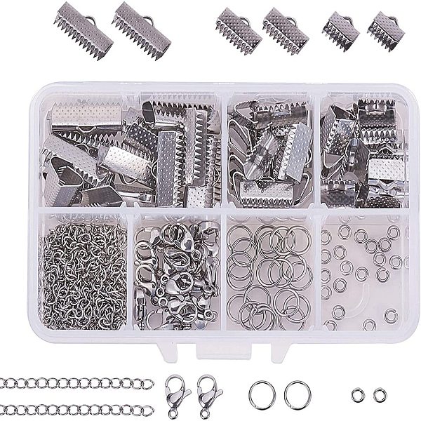 PandaHall UNICRAFTALE Jewelry Making Kit Set with 3 Sizes 304 Stainless Steel Ribbon Ends & End Chains & 4mm/8mm Jump Ring & Lobster Claw...
PandaHall UNICRAFTALE Jewelry Making Kit Set with 3 Sizes 304 Stainless Steel Ribbon Ends & End Chains & 4mm/8mm Jump Ring & Lobster Claw...