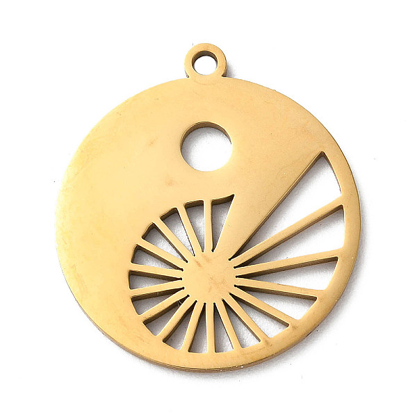 PandaHall 201 Stainless Steel Pendants, Laser Cut, Flat Round with Fibonacci Spiral Charm, Golden, 28x25x1.2mm, Hole: 2mm 201 Stainless...
PandaHall 201 Stainless Steel Pendants, Laser Cut, Flat Round with Fibonacci Spiral Charm, Golden, 28x25x1.2mm, Hole: 2mm 201 Stainless...
