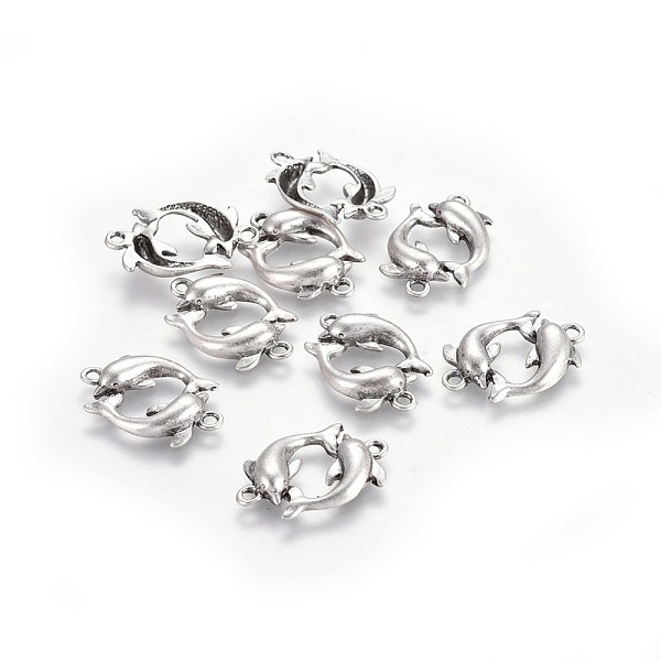 PandaHall Tibetan Style Alloy Links connectors, Ocean Theme, Lead Free & Nickel Free & Cadmium Free, Double Dolphin, Thailand Sterling...
PandaHall Tibetan Style Alloy Links connectors, Ocean Theme, Lead Free & Nickel Free & Cadmium Free, Double Dolphin, Thailand Sterling...