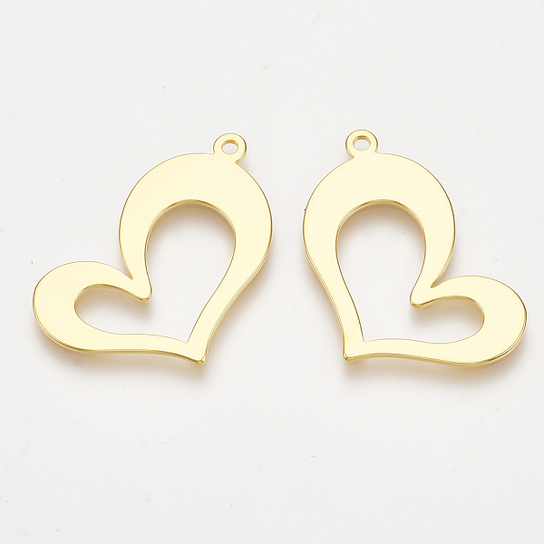 PandaHall Brass Pendants, Heart, Nickel Free, Real 18K Gold Plated, 18.5x29x1mm, Hole: 1.4mm Brass Heart
PandaHall Brass Pendants, Heart, Nickel Free, Real 18K Gold Plated, 18.5x29x1mm, Hole: 1.4mm Brass Heart
