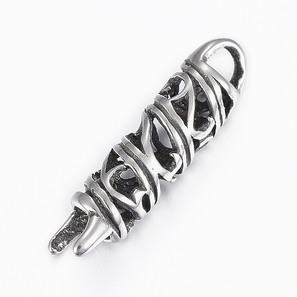 PandaHall 316 Surgical Stainless Steel Pendant Bails, Column, Antique Silver, 25x7x6mm, Hole: 3.5x3mm 316 Surgical Stainless Steel
PandaHall 316 Surgical Stainless Steel Pendant Bails, Column, Antique Silver, 25x7x6mm, Hole: 3.5x3mm 316 Surgical Stainless Steel