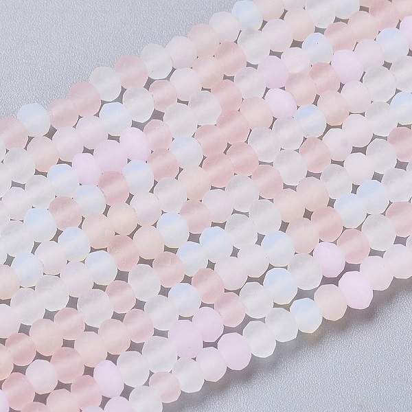 PandaHall Faceted Glass Beads Strands, Frosted, Rondelle, Pink, 2.5~3.2x1.8~2.6mm, Hole: 0.8mm, about 185~186pcs/Strand, 15.55~15.75 inch...
PandaHall Faceted Glass Beads Strands, Frosted, Rondelle, Pink, 2.5~3.2x1.8~2.6mm, Hole: 0.8mm, about 185~186pcs/Strand, 15.55~15.75 inch...