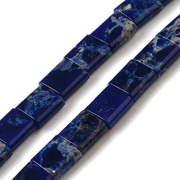 PandaHall Synthetic Imperial Jasper Beads Strands, 2-Hole, Rectangle, Dark Blue, 5.5~6x5x2.5mm, Hole: 0.9mm, about 69~70pcs/strand...
PandaHall Synthetic Imperial Jasper Beads Strands, 2-Hole, Rectangle, Dark Blue, 5.5~6x5x2.5mm, Hole: 0.9mm, about 69~70pcs/strand...
