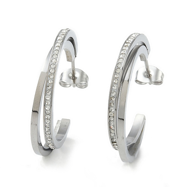 PandaHall Rhinestone 304 Stainless Steel Stud Earrings for Women, Hoop Earrings, Ring, Stainless Steel Color, 26.5x3.5mm 304 Stainless Steel...
PandaHall Rhinestone 304 Stainless Steel Stud Earrings for Women, Hoop Earrings, Ring, Stainless Steel Color, 26.5x3.5mm 304 Stainless Steel...