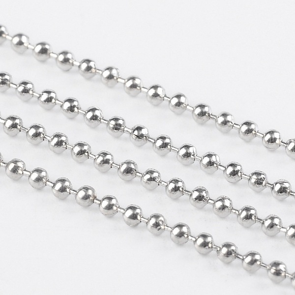 PandaHall Iron Ball Bead Chains, Soldered, Platinum Color, with Spool, Bead: 1.5mm, about 328.08 Feet(100m)/roll Iron
PandaHall Iron Ball Bead Chains, Soldered, Platinum Color, with Spool, Bead: 1.5mm, about 328.08 Feet(100m)/roll Iron