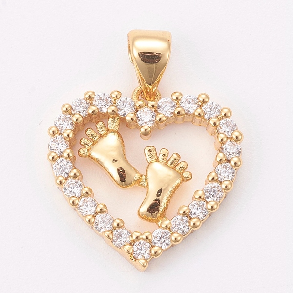 PandaHall Brass Micro Pave Cubic Zirconia Pendants, Heart with Foot, Clear, Golden, 16x16x3mm, Hole: 3.5x4mm Brass+Cubic Zirconia Heart...
PandaHall Brass Micro Pave Cubic Zirconia Pendants, Heart with Foot, Clear, Golden, 16x16x3mm, Hole: 3.5x4mm Brass+Cubic Zirconia Heart...