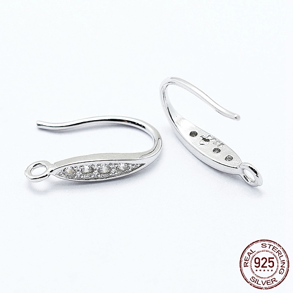 PandaHall Rhodium Plated 925 Sterling Silver, with Micro Pave Cubic Zirconia Earring Hooks, with 925 Stamp, Platinum, 16x3mm, Hole: 1mm, 20..., Clear
PandaHall Rhodium Plated 925 Sterling Silver, with Micro Pave Cubic Zirconia Earring Hooks, with 925 Stamp, Platinum, 16x3mm, Hole: 1mm, 20..., Clear