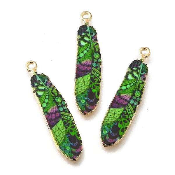 PandaHall Alloy Enamel Pendants, Golden, Feather Charm, Lime Green, 38x8.5x1.5mm, Hole: 1.6mm Alloy+Enamel Feather
PandaHall Alloy Enamel Pendants, Golden, Feather Charm, Lime Green, 38x8.5x1.5mm, Hole: 1.6mm Alloy+Enamel Feather