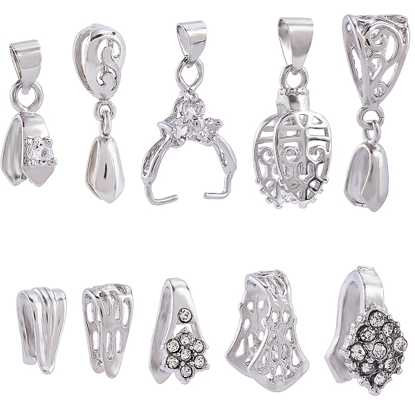 PandaHall SUNNYCLUE 50Pcs 10 Styles Filigree Rack Plating Brass Pendant Pinch Bails, Ice Pick Pinch Bails & Snap on Bails, Platinum...
PandaHall SUNNYCLUE 50Pcs 10 Styles Filigree Rack Plating Brass Pendant Pinch Bails, Ice Pick Pinch Bails & Snap on Bails, Platinum...